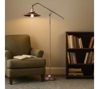 HMAKGG Lampadaire LED Vintage, Lampadaire sur Pied Salon E27, Style Industriel, Abat-jour en Métal, Lampe sur Pied Reglable pour Bureau Salle à Manger Salon Chambre