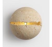 HMASNSEIY Applique Murale Moderne en travertin Jaune en Coquille d'œuf cassée, luminaire d'art, Applique Murale en Pierre de Style Japonais pour Chambre à Coucher, Chevet, Bureau, escaliers, Couloir