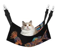 HMBGFW Ancient Maya and Fish Hamac réversible à suspendre pour chat doux et respirant avec lit double face suspendu pour petits chiens lapins