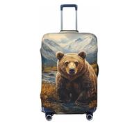 Hmbgfw Brown Bear Housse de protection pour valise de 45,7 à 81,3 cm, noir, Medium