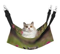 HMBGFW Chatons mignons dans l'herbe hamac réversible pour chat hamac doux respirant cage pour animaux de compagnie hamac avec lit suspendu double face pour petits chiens lapins