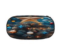 HMBGFW Dress up the beautiful Christmas Tree Cute Pencil Case - Pink and Black Pencil Bag - Full Print Design, 300D Oxford Cloth