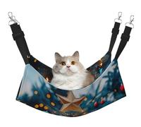 HMBGFW Dress up The Beautiful Christmas Tree Hamac réversible à suspendre pour chat Doux Respirant Cage Hamac avec lit suspendu double face pour petits chiens lapins