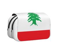 HMBGFW Grande trousse à crayons avec motif drapeau du Liban - Grande capacité de rangement
