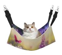HMBGFW Hamac réversible à suspendre pour chat avec de belles fleurs - Doux et respirant - Lit suspendu double face pour petits chiens et lapins