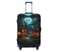 Hmbgfw Housse de protection pour valise de voyage Château d'Halloween Convient aux valises de 45,7 à 81,3 cm Accessoires de voyage, noir, Small