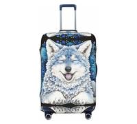 Hmbgfw Housse de protection pour valises de 45,7 à 81,3 cm Motif loup blanc, noir, Small