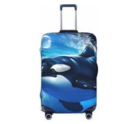 Hmbgfw The Killer Whale In The Sea Housse de protection pour valise de 45,7 à 81,3 cm, noir, Large