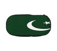 HMBGFW Trousse à crayons avec motif drapeau du Pakistan - Rose et noir - Impression complète - Tissu Oxford 300D