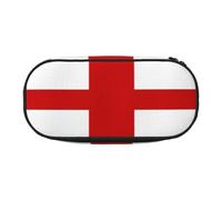 HMBGFW Trousse à crayons motif drapeau de l'Angleterre - Rose et noir - Motif imprimé complet - Tissu Oxford 300D