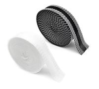 HMCEY 2 Pièces Colle Ourlet Pantalon 10 M,Ourlet Facile Sans Couture,Bande Ourlet Thermocollante,Ruban Autocollante Ourlets de Vetement,Bande Thermocollante Rideau pour Tissus,Jean(Blanc+Noir)