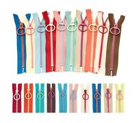 HMCEY 20 Pièces Fermeture Eclair Séparable 30 cm,Bricolage Fermeture à Glissière Multicolore,Couture Fermetures éclair Colorée,Artisanal Fermetures éclair Sans Fin pour Sacs, Literie,Manteaux