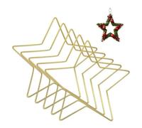 HMCEY 5 Pièces Anneau Métallique étoile 20 cm,Anneaux de Couronne éToile,Cercle Attrape Reve,Cercle Metal Macrame,Anneaux pour Art Floral,Cerceau Decoration Mariage,Cercles en Fer Loisir Creatif