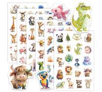 HMCEY 6 Pièces Autocollant Animaux à Paillettes,Autocollant Animal Scrapbooking avec Effet Pailleté,Journaling Stickers Bullet Journal,Stickers Téléphone pour Valise, Bouteille, Album - 135 motifs