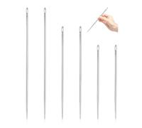 HMCEY 6 Pièces Grosse Aiguille à Coudre 20 CM/25 CM/30 CM,Grande Aiguille Broderie Main,Aiguille Couture pour Gros Fil,Longue Aiguilles pour Ficelle,Aiguilles à Broder Bout Pointu pour Cuir Meubles