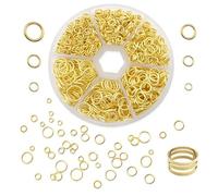 HMCEY Lot de 1010 Anneau Bijoux,Anneau de Saut Ouvert,Bracelet Anneaus Pendentif Collier,Jump Rings,Anneaux Fendus,Anneaus en Métal Petite,Anneaux de Jonction,Anneauxs Loisirs Créatifs pour DIY