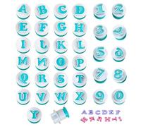 HMCEY Lot de 36 Emporte Piece Patisserie Chiffre et Lettre,Emporte Piece Alphabet Pate a Sucre,Moule Chiffre Et Lettre,Cookie Cutter,Emportes Pièce Sanwich,Emportes Pieces Biscuits Sablés pour DIY