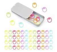 HMCEY Lot de 50 Anneaux Marqueurs pour Tricot,Marque Maille Crochet Metal,Stitch Markers Knitting,Marqueurs Verrouillages,Marqueur de Crochet Colorés pour Bricolage Couture Avec Boîte de Rangement