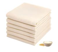 HMCEY Lot de 6 Mousseline Alimentaire 50 X 50 cm,Etamine pour Confiture,Torchon Fromage,étamine Coton Non Blanchi,Etamine Alimentaire Réutilisable,Chiffon à Fromage Lavable pour Filtrer Tofu Beurre