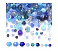 HMCEY Lot de 800 Perles en Cristal à Facettes 4/6/8 mm,Artisanat Perle Verre pour Bracelet,Perle pour Bijoux avec Cordon élastique,Rocaille Perles Et Assortiments,Glass Beads for Jewelry Making