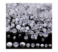 HMCEY Lot de 800 Perles en Cristal à Facettes 4/6/8 mm,Artisanat Perle Verre pour Bracelet,Perle pour Bijoux avec Cordon élastique,Rocaille Perles Et Assortiments,Glass Beads for Jewelry Making