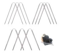 HMCEY Lot de 9 Aiguille a Tricoter en Acier Inoxydable,Knitting Needles Circular,Aiguille Circulaire Interchangeable,Aiguilles Double Pointe Tricot,Aiguilles à Tricoter Ronde-2.5 mm/3 mm/3.5 mm
