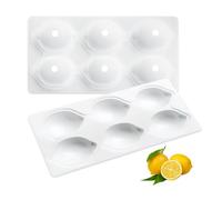 HMCEY Moule Silicone Citron,6 Grilles Moule A Gateau Patisserie Citron 3d,Lemon Mold,Moules Chocolat Dessert,Moules Donuts à Bonbon,Moule de Cuisson Réutilisable pour Gelée, Brownies, Gateau Mousse