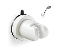 HMCEY Support de Pommeau de Douche Ventouse,Fixation Pommeau de Douche Sans Percage,Porte Douchette Mural Universel,Support Douchette Salle de Bain,Shower Head Holder pour Fixer et Régler - Blanc