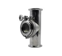 HMCOCOOFM Ferrule 91 Flow Diopter Sight Glass with Tri-Clamp Fitting, SUS304 Stainless Steel Optical Window (OD 76mm) Homebrew