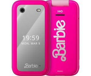 HMD Barbie Phone - Le téléphone emblématique de Barbie, Format Clamshell, Double Affichage intérieur/extérieur, Miroir de Maquillage, Système d'exploitation Barbie avec Surprises à découvrir, Caméra