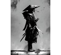 HMDKHI Images de posters japonais Bushido, peinture de figurines japonaises de ninjas samouraï, figurines japonaises et mont Fuji, sans cadre, JP-05, 1 pièces - 50 x 70 cm