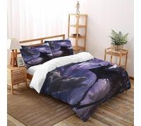 HMELTDIM Dragon moissonneur Cosmique Housse De Couette 3 Pièces Cosmique Reaper Ensemble Literie Microfibre Adulte avec Fermeture Éclair 2 Taie d'oreiller King（220x240cm）