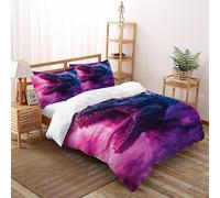 HMELTDIM Godzilla Housse De Couette 3 Pièces Animal Themes Wildlife 3D Motif Imprimé Linge De Lit Microfibre pour Adulte Et Enfant avec 2 Taie d'oreiller Super King(260x220cm)