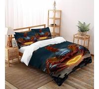 HMELTDIM Scorpion Housse De Couette 3 Pièces Décoration Unique Ensemble Literie Microfibre Adulte avec Fermeture Éclair 2 Taie d'oreiller Super King(260x220cm)