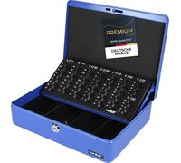 HMF 10015-05 Caissette à monnaie planche à compter les pièces d'euro, caissette à compter la monnaie, 30 x 24 x 9 cm, bleu