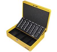 HMF 10015-17 Caisse à Monnaie 30 x 24 x 9 cm, Monnayeur, Jaune