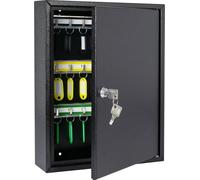 HMF 13542-02 Armoire à clés 42 crochets, boîte à clés, 35 x 27 x 8 cm, noir