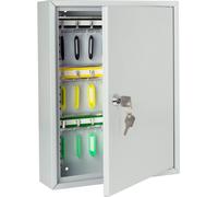 HMF 13542-07 Armoire à clés 42 crochets, boîte à clés, 35 x 27 x 8 cm, gris clair