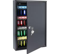 HMF 13564-02 Armoire à clés 64 crochets, 45 x 30 x 8 cm, noir