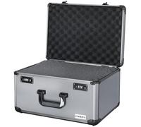 HMF 14412-02 Valise pour Appareil Photo en Aluminium, Mallette Miniature avec Mousse prédécoupée | 46 x 33 x 26 cm