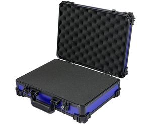HMF 15502-05 Mallette de Transport avec Mousse alvéolée, Mallette Universelle | 39 x 29 x 12 cm | Bleu