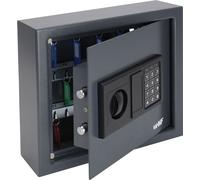 HMF 2030-11 Coffre-fort à clés 30 crochets, armoire à clés, coffre-fort, 30 x 28 x 10 cm, anthracite