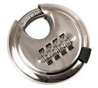 HMF 3502-09 Cadenas disque, combinaisonà quatre chiffres, Outdoor, 7 x 7 x 2,4 cm