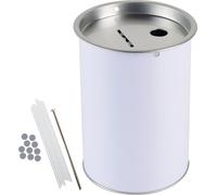 HMF 46000-07 Boîte à dons, tirelire, boîte de collecte, 14,5 x 10 cm, gris clair