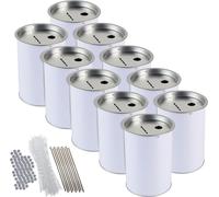 HMF 4600010-07 - 10 x boîte à dons Ø 10,0 cm 14,5 cm de haut, sans poignée, accessoires inclus
