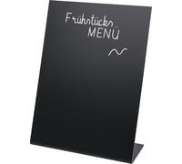 HMF 4643 Présentoir de table Tableau à craies, DIN A5 vertical, support en L, noir