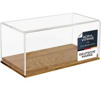 HMF 46871 Vitrine acrylique avec socle en bois pour voitures miniatures, 24 x 12 x 11 cm