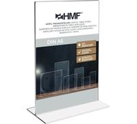 HMF 46920 Porte-menus Din A6 Acrylique, Présentoir de table, 11,5 x 15,8 x 6,4 cm