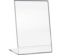 HMF 46930 Présentoir de table Support en L Din A6 acrylique, support pour cartes de menu, format vertical, 11 x 15 x 8,3 cm