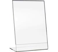 HMF 46932 Présentoir de table Support en L Din A5 acrylique, support pour cartes de menu, format vertical, 15 x 21 x 8,3 cm